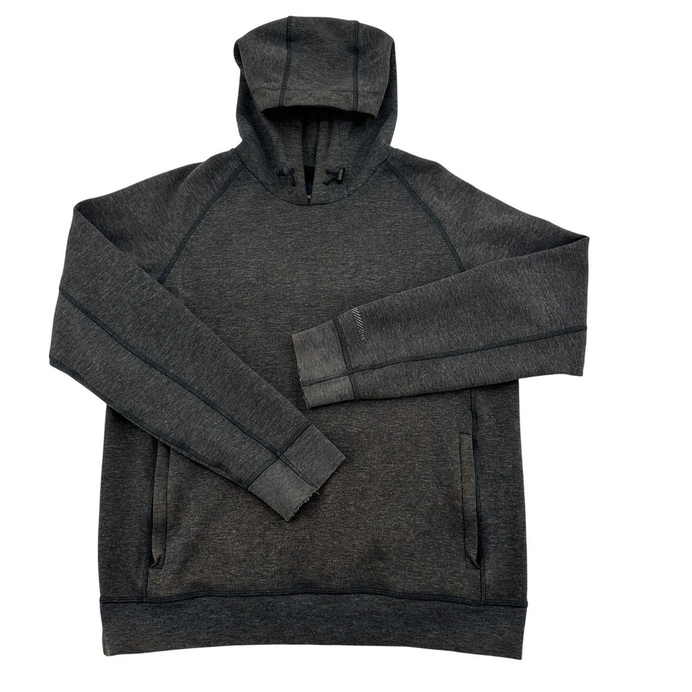 American Eagle Outfitters Mens M Active Flex Hoodie Charcoal Heather Gray Fleece